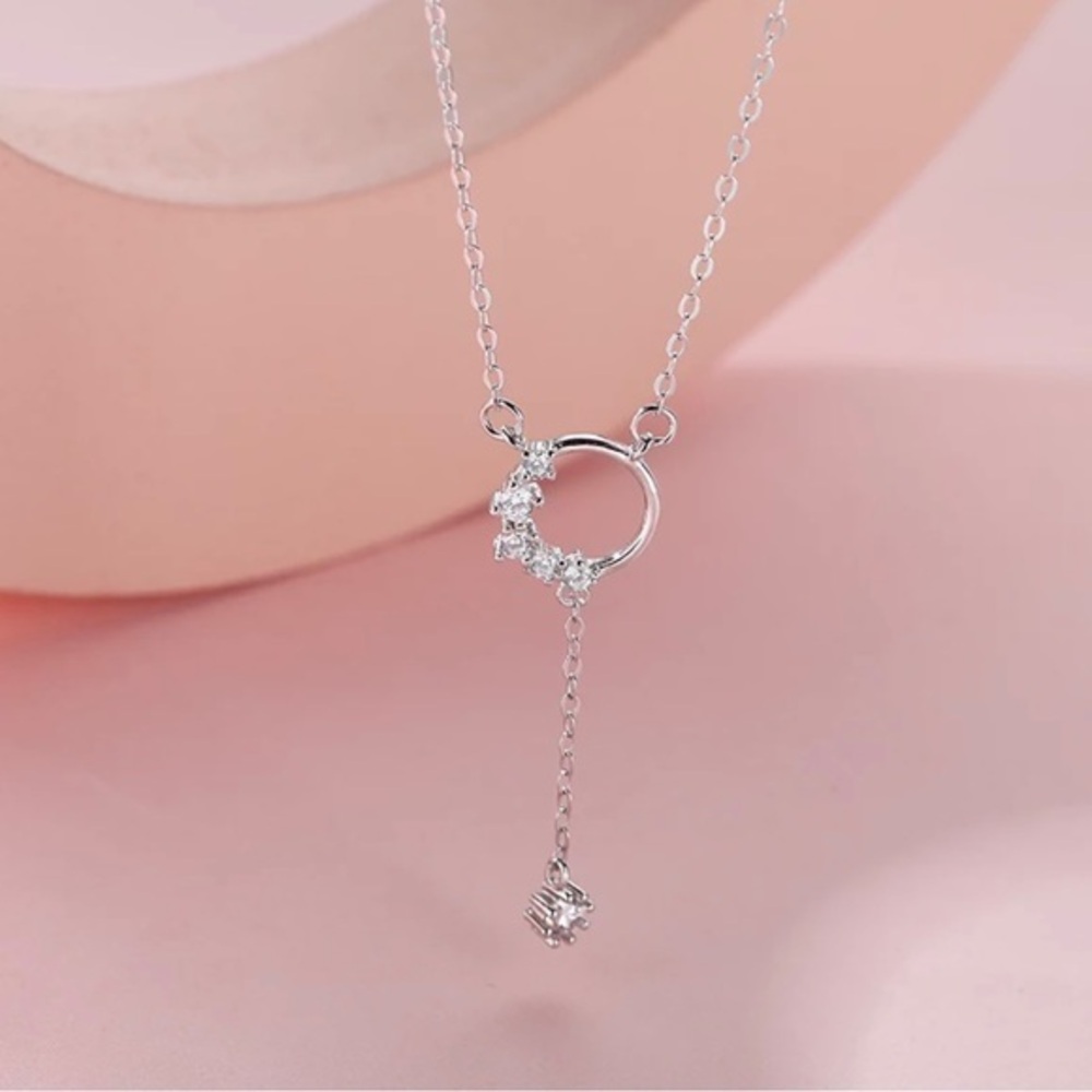 Geometric Necklace, 925 Sterling Silver, Minimalist Necklace, Layering Necklace